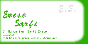 emese sarfi business card