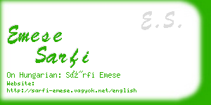 emese sarfi business card